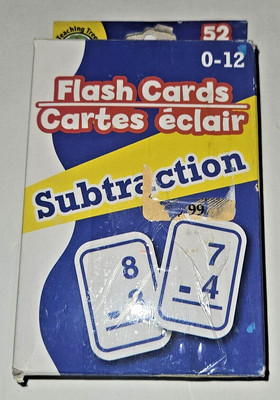 Teaching Tree Flash Cards Subtraction Math Educational Mathematics Set of 52