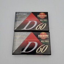 TDK D-60 Cassette Tape - 2 Pack