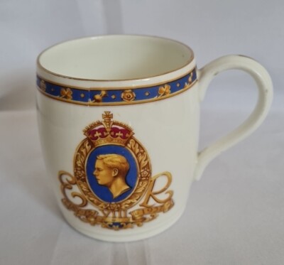 1937 King Edward VIII Coronation Mug Tasse Hammersley & Co England Royalty