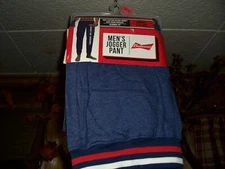 BUDWEISER MENS JOGGER PANTS SIZE SMALL 28-30 BLUE  SIDE SEAM POCKETS LOUNGE NEW