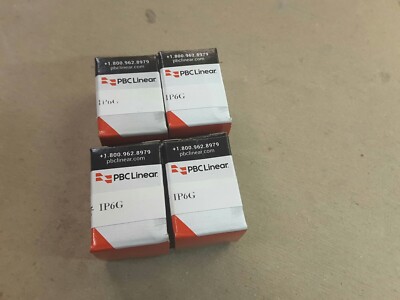 Lot of (8) PBC linear bearing closed IP6G 3/8'' shaft .703'' ring groove