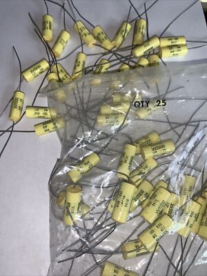 WESCO AXIAL CAPACITOR .068uF   100v 5% POLYPROPYLENE BRAND NEW 25 PACK