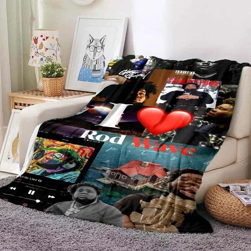 Hip Hop Rapper Blanket Rod Wave Blanket Soft Throw Couch Sofa Bed