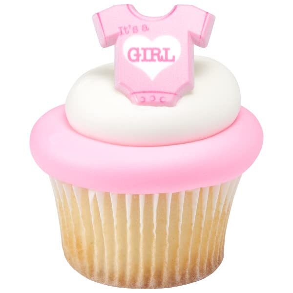 Baby Shower Gender Reveal Party Cupcake Liners and Toppers Enough for