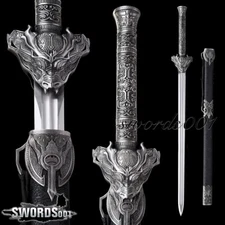 Han Dynasty Inspired Dragon Jian Handcrafted 1095 Carbon Steel Wushu Sword Sharp