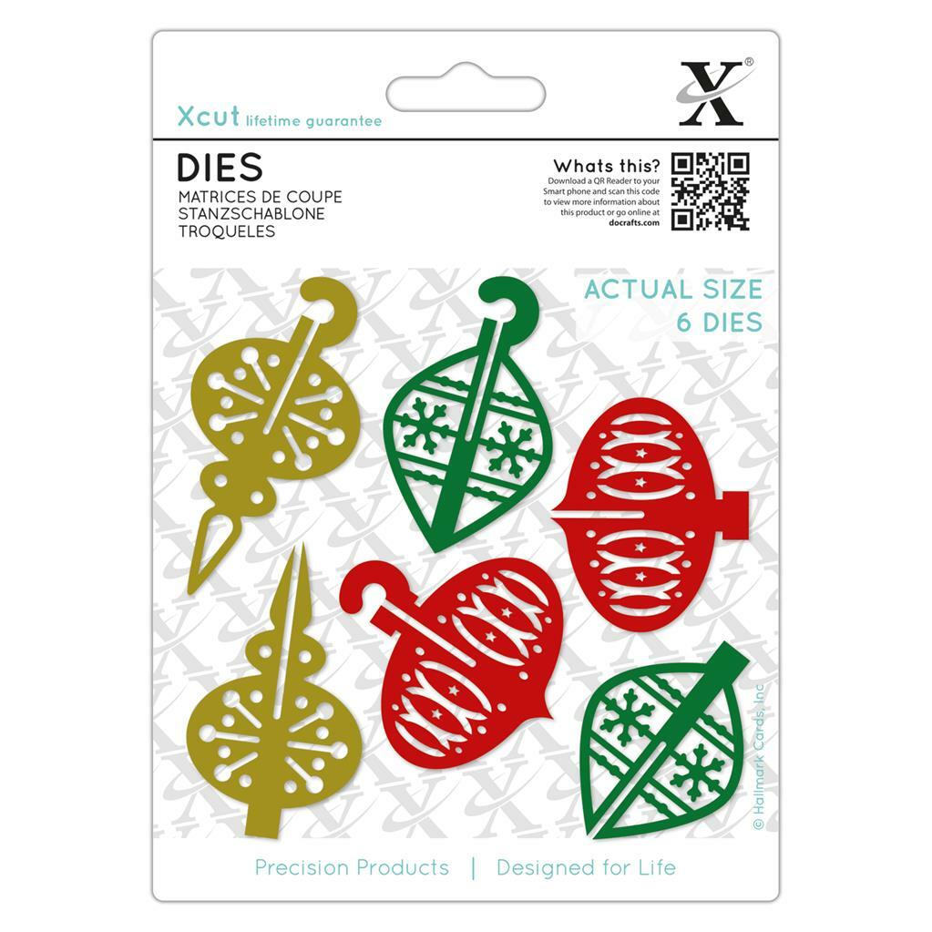 DOCRAFTS XCUT DIES 3D BAUBLES Christmas Decorations  (6 Dies)