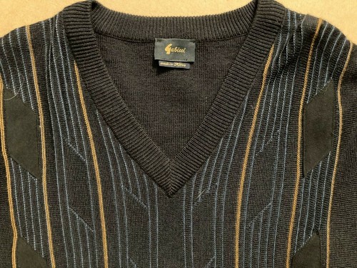 Suéter De Colección Gabicci Mezcla de Lana Cuello en V Manga Larga Azul Talla M Hecho en Corea Para Hombre’s - Imagen 3 de 12