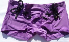 New Mens Swimwear ELEKTRIK  WIKIKI LACE UP Swim Trunk Purple Squarecut NWT