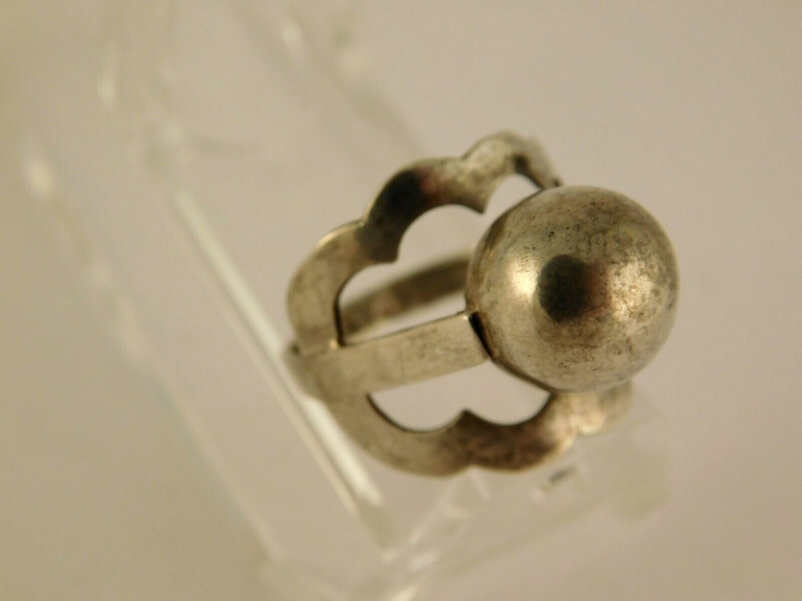 800 SILVER MODERNIST RING ARTISAN HANDCRAFTED SIG… - image 2