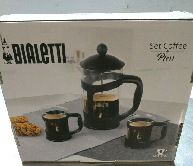 Bialetti Black 6 Cup Coffee French 
