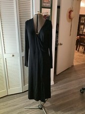 Banana Republic NWT Black Long Sleeve Knit Dress Size: Large
