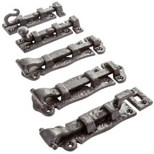 Heavy Duty Cast Iron Security Door Bolt Antique Black Tower Slide Dead Lock UK !