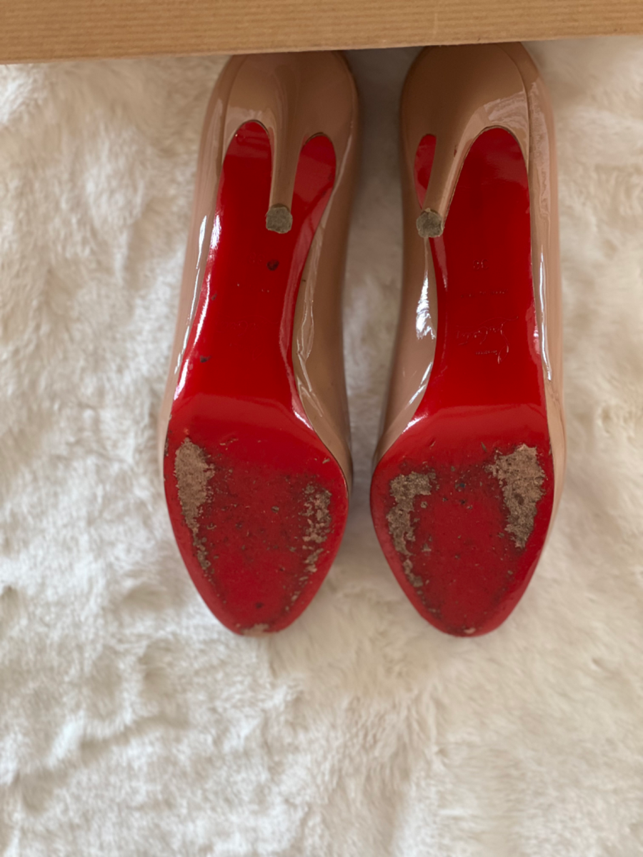 Christian Louboutin New Simple Pump 120 Patent Calf Nude Red