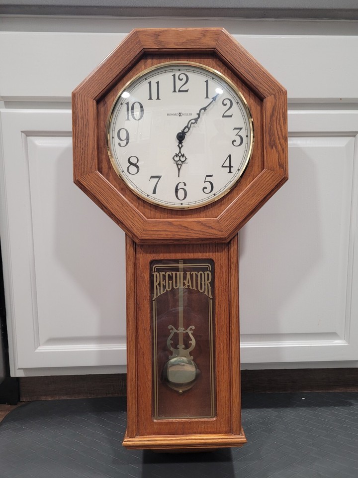 1998 Howard Miller 620160 Ansley Schoolhouse Wall Clock w/Chimes eBay