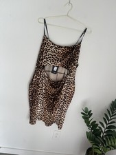 Fashion Nova “Ready To Pounce” Plus Size Velvet Leopard Cutout Party Dress 3X