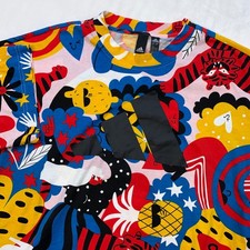 Adidas Shirt Dress Graphic T Shirt Multi Color Oversized Women S Stretch Flaw