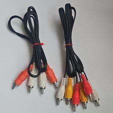 Composite RCA Male to Male Cable 1:3 Black Red White Yellow AV Connectors Set