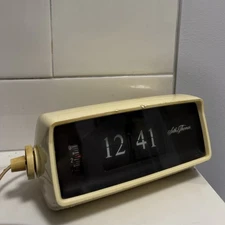 Vintage Seth Thomas Flip Clock Speed Read Lite Alarm Retro Tested Works