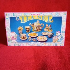 Vintage Children's Garden Tea Set Hand Painted 1996 NIB Complete Princess Party