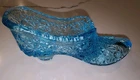 Fenton Blue Glass Shoe Decorative Collectible