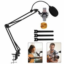 New Desk Mount Holder 32in Microphone Scissor Arm Set Mic Stand Suspension Boom
