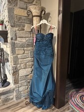 Flirt Teal Stunning Gala Gown Dress sz 6 NWT SALE!!