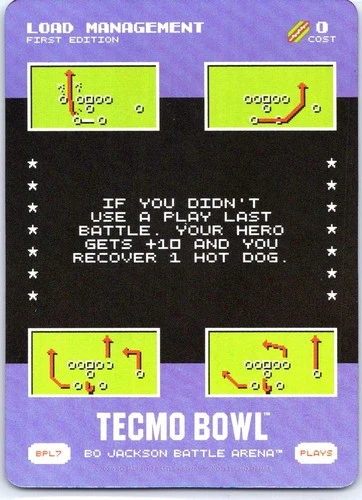 Bo Jackson Battle Arena Tecmo Bowl Load Management BONUS PLAY PL-7 SSP RARE