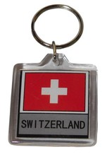 Switzerland Country Flag Acrylic Double Sided Keychain Key Chain KF-226