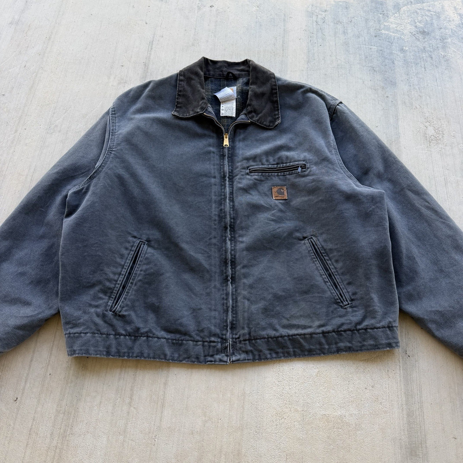 Vintage Carhartt J97 PTL Petrol Blue Detroit Jacket 2XL Made In USA