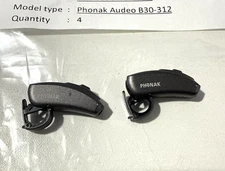 PAIR of Phonak Audeo B30 312 Battery Hearing Aids GRAPHITE *FACTORY REFURBISHED*