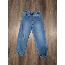 Carters Kid Boys Blue Denim Jogger Jeans Size 5 Elastic Waist Pull On Pants