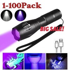 12UV Ultraviolet Flashlight Black Light 395nm 365nm Detector Urine Pet Stains