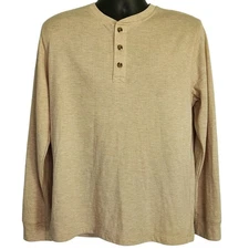 C&C California Long Sleeve 1/4 Button Pullover Shirt Mens L