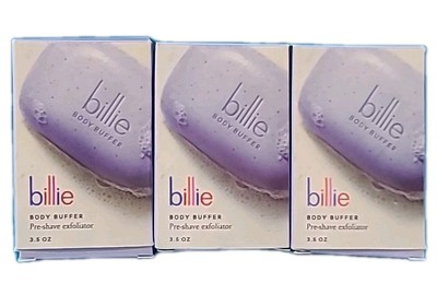 Billie BODY BUFFER - Pre-shave Exfoliating Bar - 3 BARS - 3.5 OZ EACH