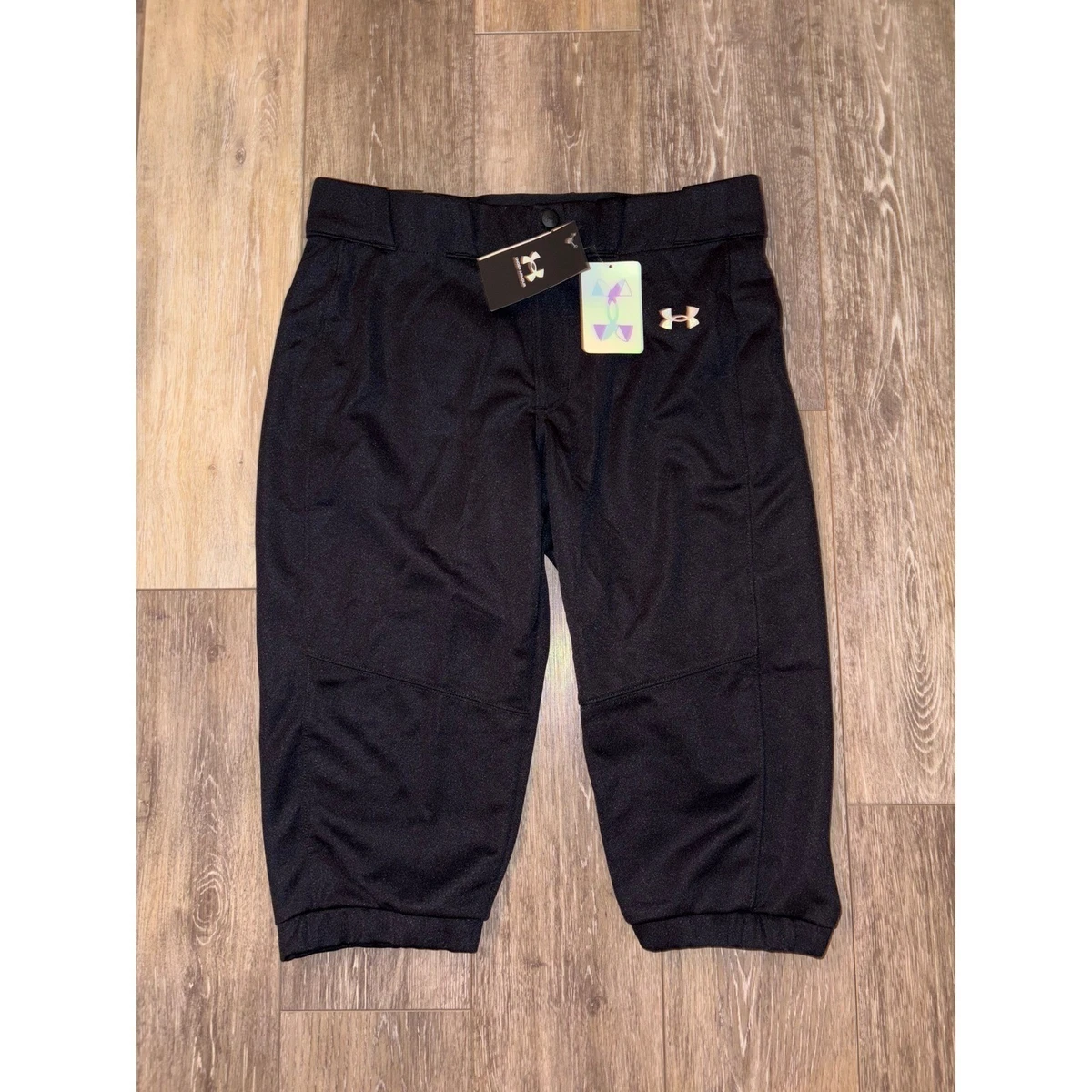 Neu mit Etikett Mädchen Under Armour kurz geschnittene Softballhose - Jugend XL - schwarz