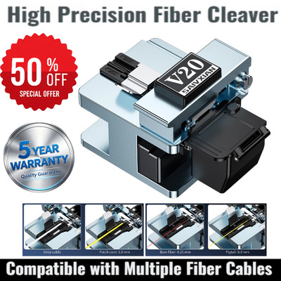 Fiber Cleaver 16-Position Blade 80000 Cuts Auto Return  FTTH Fiber Optic Cleaver