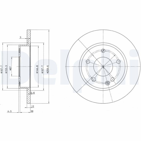 2X Bremsscheibe Delphi BG3394 FüR W168 Mercedes Klasse 140 168 031 131 160 CDI-image
