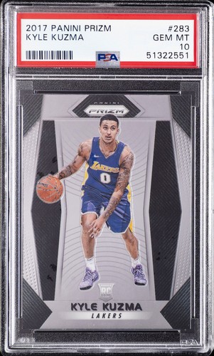2017 PANINI PRIZM #283 KYLE KUZMA ROOKIE RC PSA 10