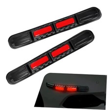 Car Bumper Reflective Strips, Automotive Safety Warning Anti 2 PCS Red