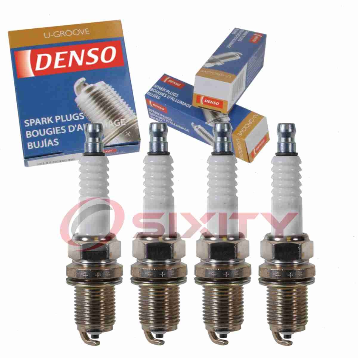 4 pc Denso Standard U-Groove Spark Plugs for 1994-1996 Saab 900 2.3L L4 if