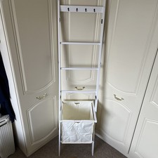 Bam Bang Blanket Ladder With Basket 5 Tier And 4 Hooks