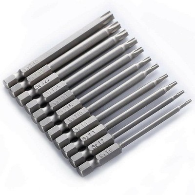1/4'' Shank Hex Magnetic Alloy Steel Head Torx Screwdriver Bit Set Tamper Proof d