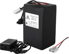 BtrPower 36V 25Ah Battery Pack Lithium LiFePO4 for Bicycle Motor E Bik,e 50A BMS