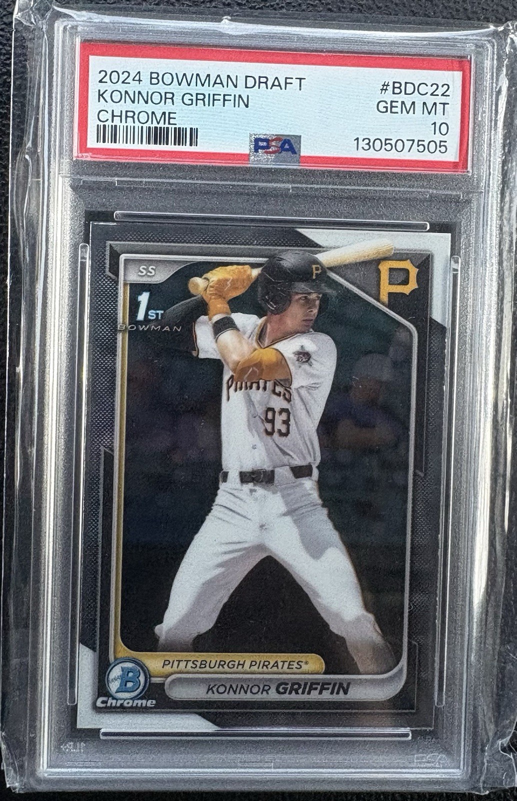 2024 BOWMAN DRAFT CHROME KONNOR GRIFFIN 1st RC #BDC22 PSA 10 GEM MINT LOW POP!