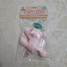 WubbaNub Baby Pink Stuffed Bear Pacifier Holder Security Animal Infant Binky NEW