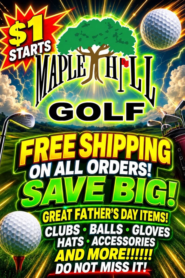 $1 STARTS & FREE SHIPPING! New & Trade in Clubs! Great Father's Day Items!