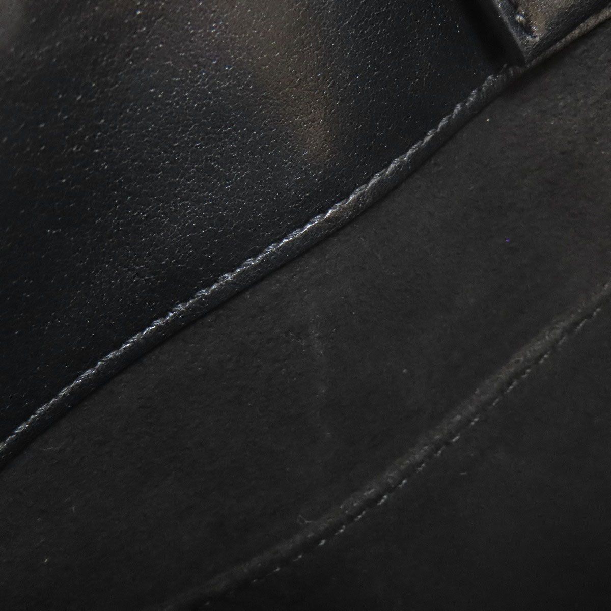 FENDI Logo Handbag Leather Black Women From Japan thumbnail 10