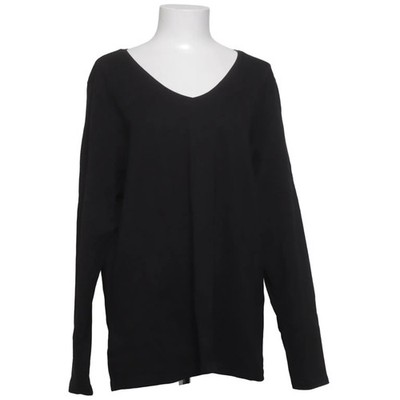 Janina, Langarmshirt, Größe: XL, Schwarz, Baumwolle/Elasthan, Einfarbig #mek