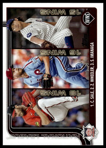 2025 Topps #234 National League Leaders Wins (Sale / Wheeler / Imanaga) - Picture 1 of 2
