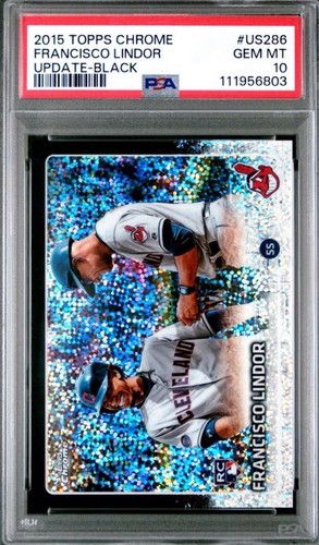 Francisco Lindor [Black] #US286 2015 Topps Chrome Update card